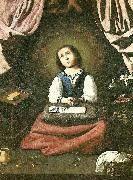 the virgin as a girl, praying Francisco de Zurbaran